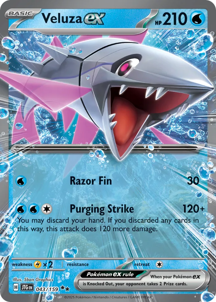 Veluza ex #43 Journey Together Pokemon card
