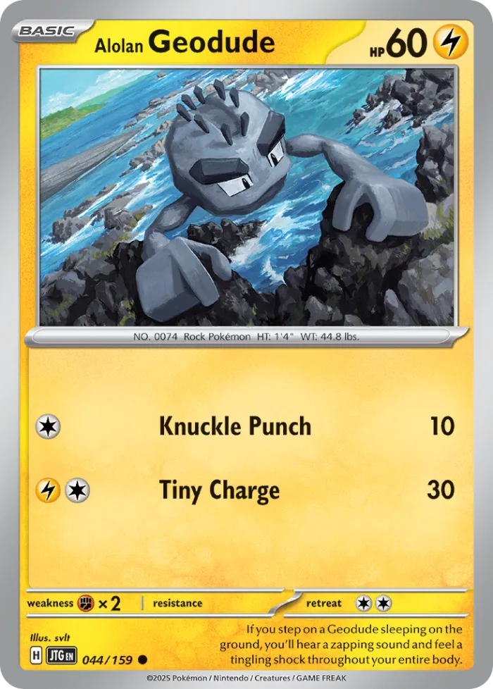 Alolan Geodude #44 Journey Together Pokemon card