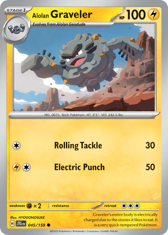Alolan Graveler #45 Journey Together Pokemon card