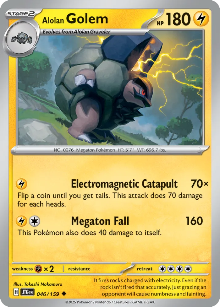 Alolan Golem #46 Journey Together Pokemon card