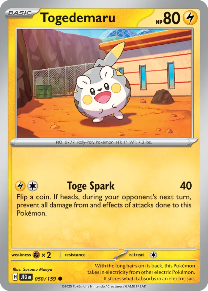 Togedemaru #50 Journey Together Pokemon card