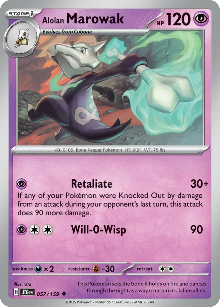 Alolan Marowak #57 Journey Together Pokemon card