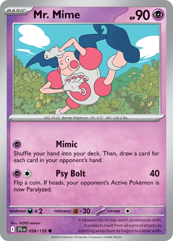 Mr. Mime #58 Journey Together Pokemon card