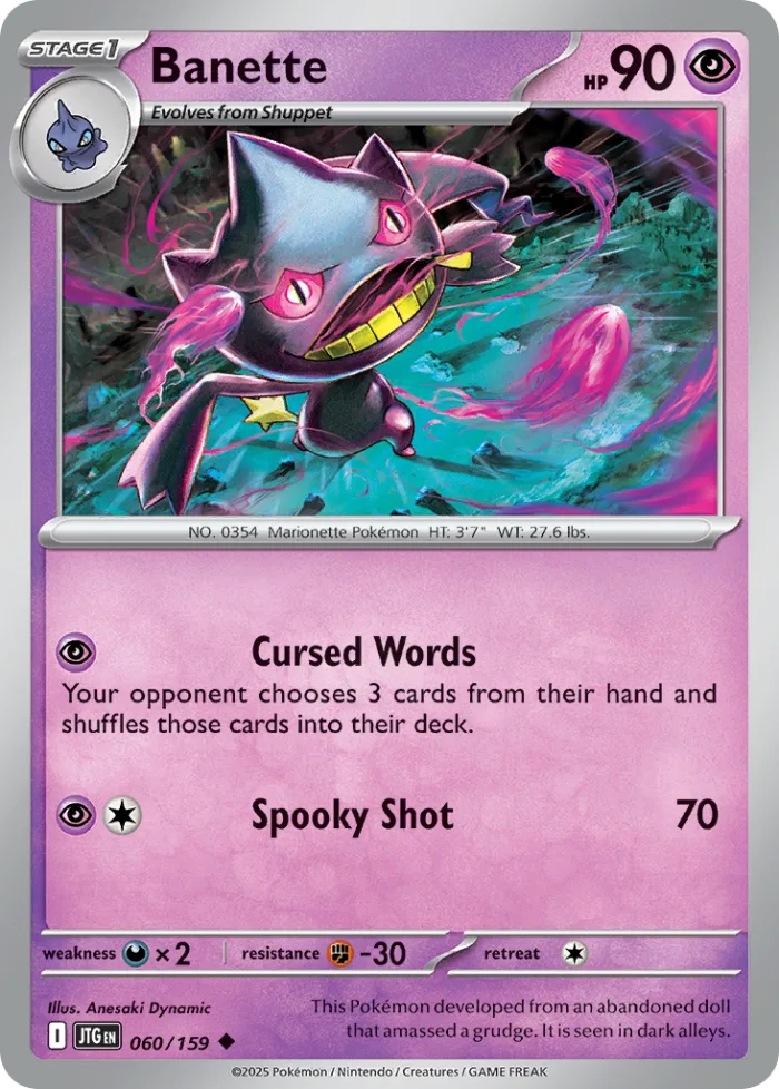 Banette #60 Journey Together Pokemon card