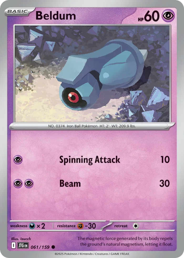 Beldum #61 Journey Together Pokemon card
