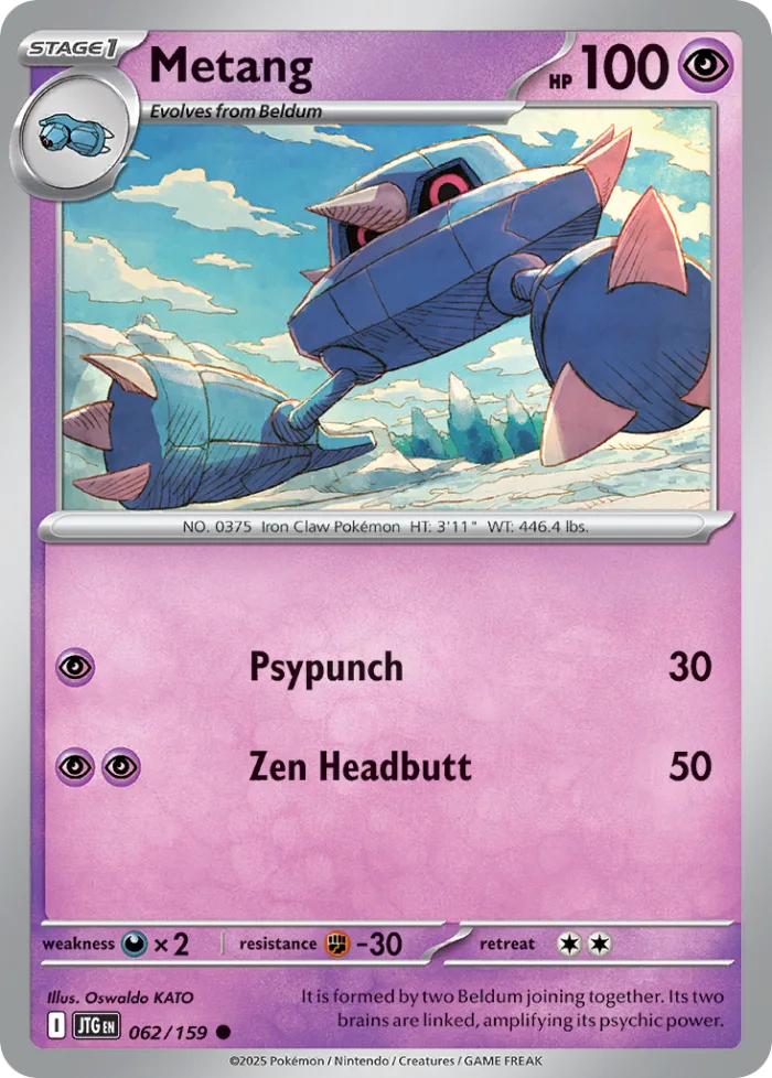Metang #62 Journey Together Pokemon card
