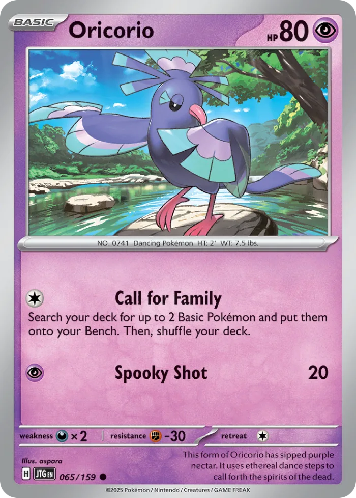 Oricorio #65 Journey Together Pokemon card