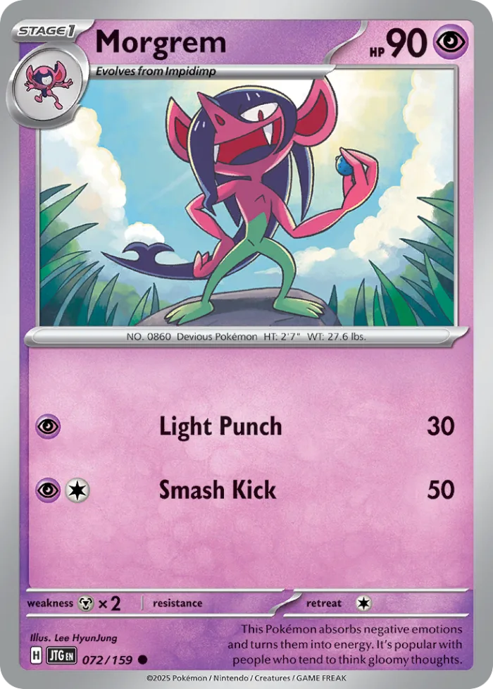 Morgrem #72 Journey Together Pokemon card