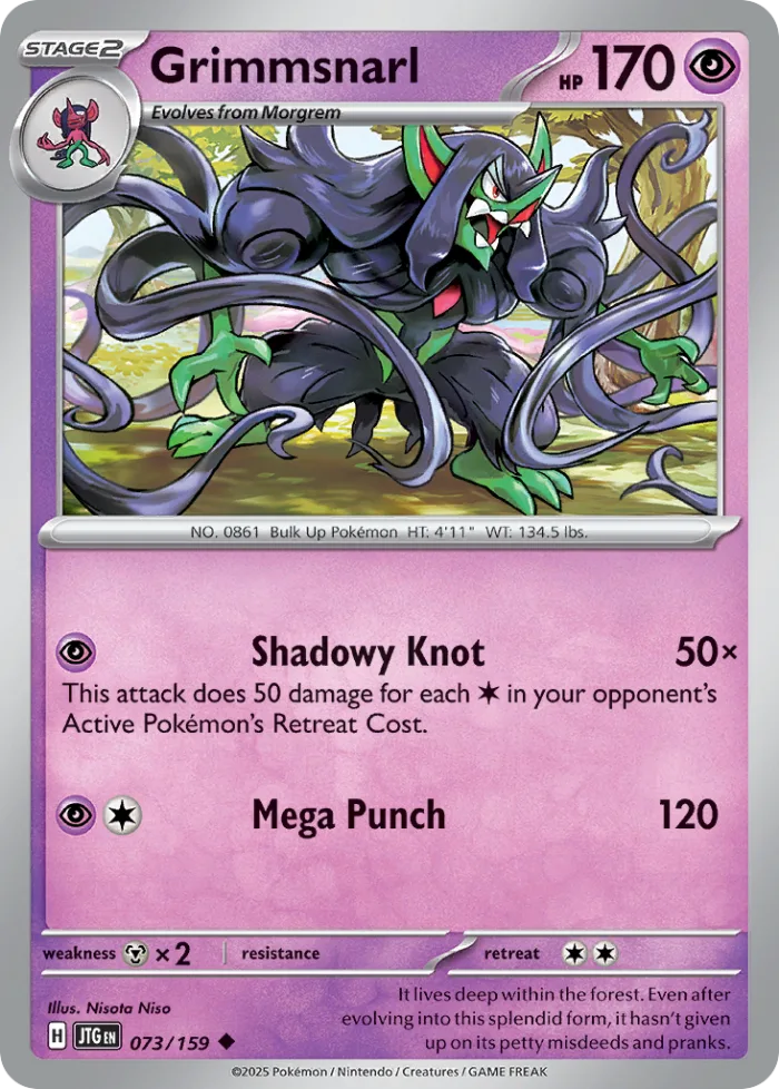 Grimmsnarl #73 Journey Together Pokemon card