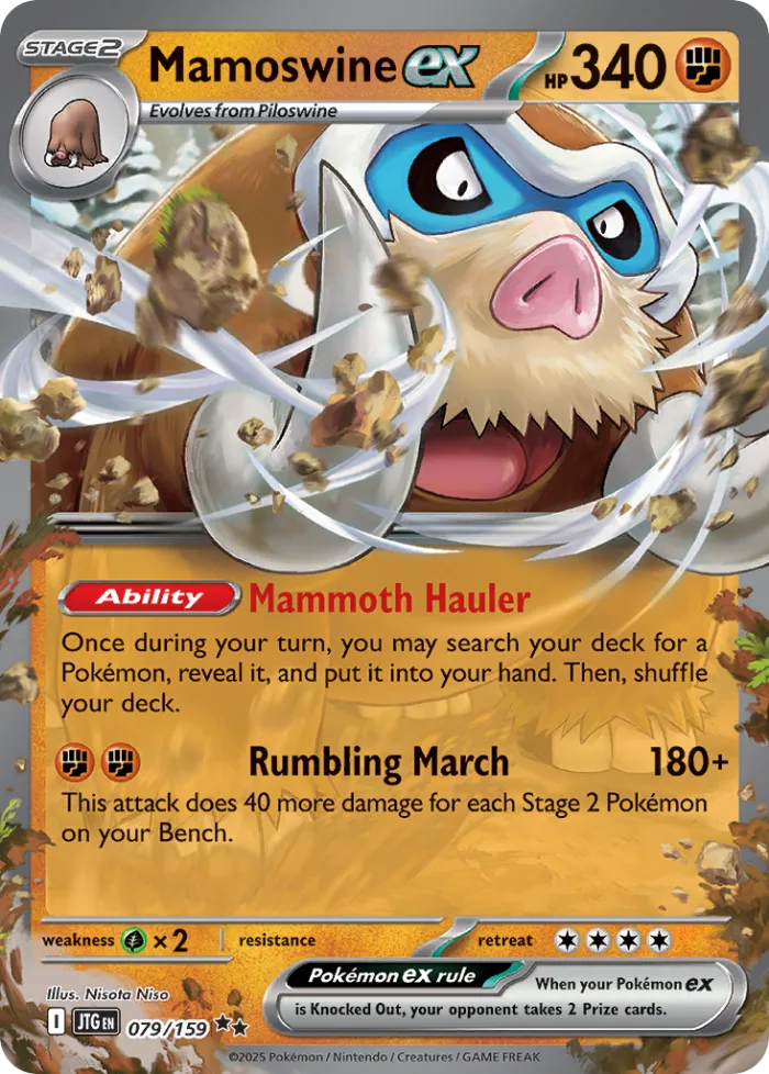Mamoswine ex #79 Journey Together Pokemon card