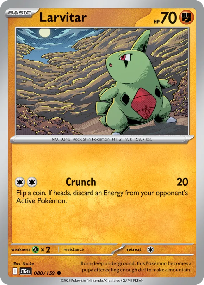 Larvitar #80 Journey Together Pokemon card