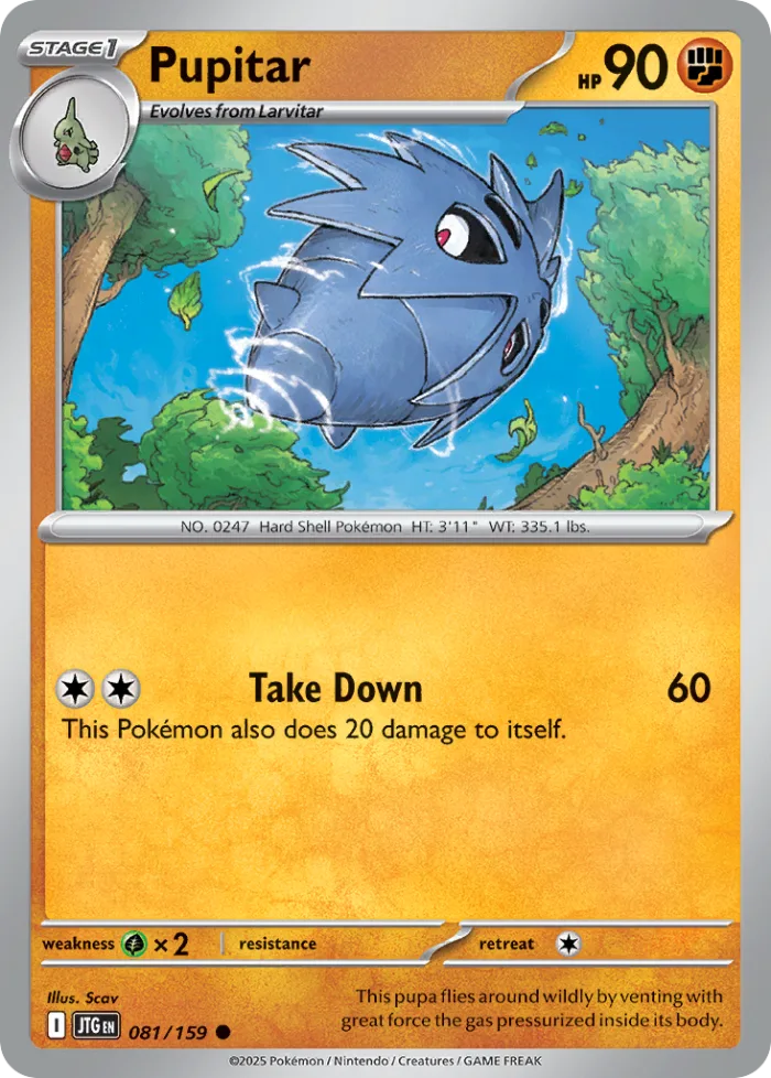 Pupitar #81 Journey Together Pokemon card