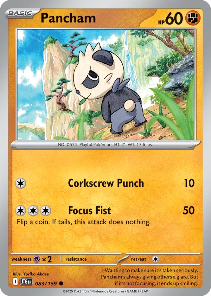 Pancham #83 Journey Together Pokemon card