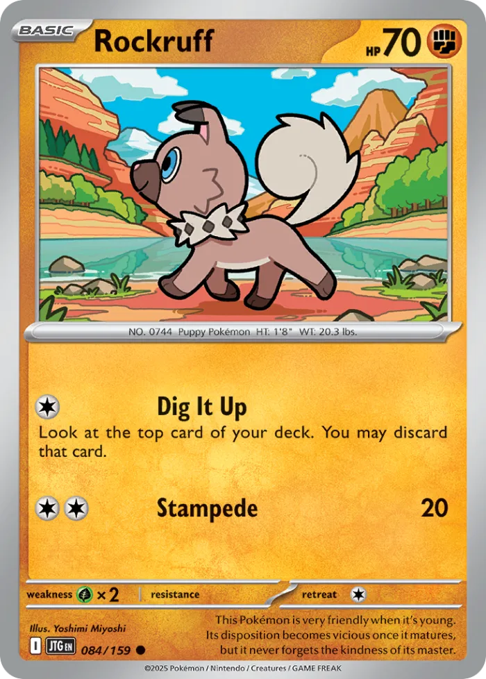 Rockruff #84 Journey Together Pokemon card