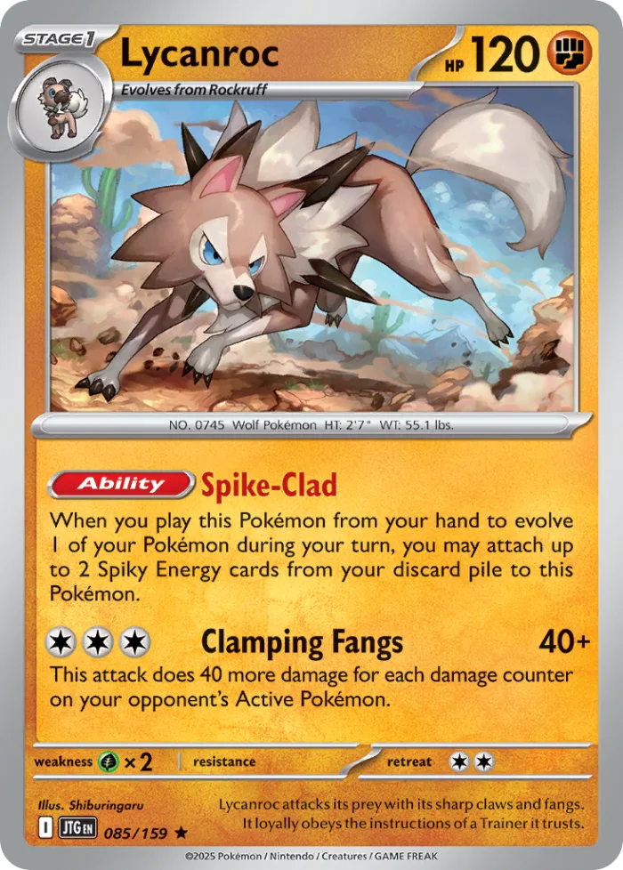 Lycanroc #85 Journey Together Pokemon card