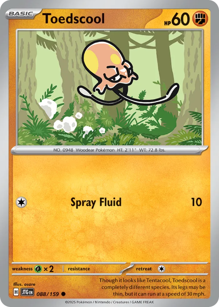 Toedscool #88 Journey Together Pokemon card