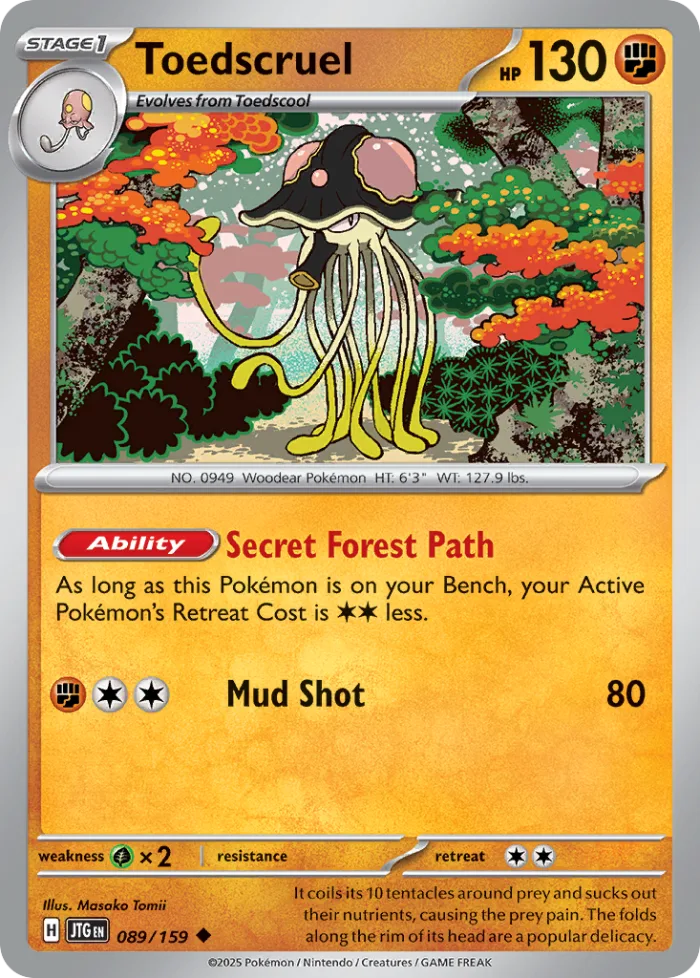 Toedscruel #89 Journey Together Pokemon card