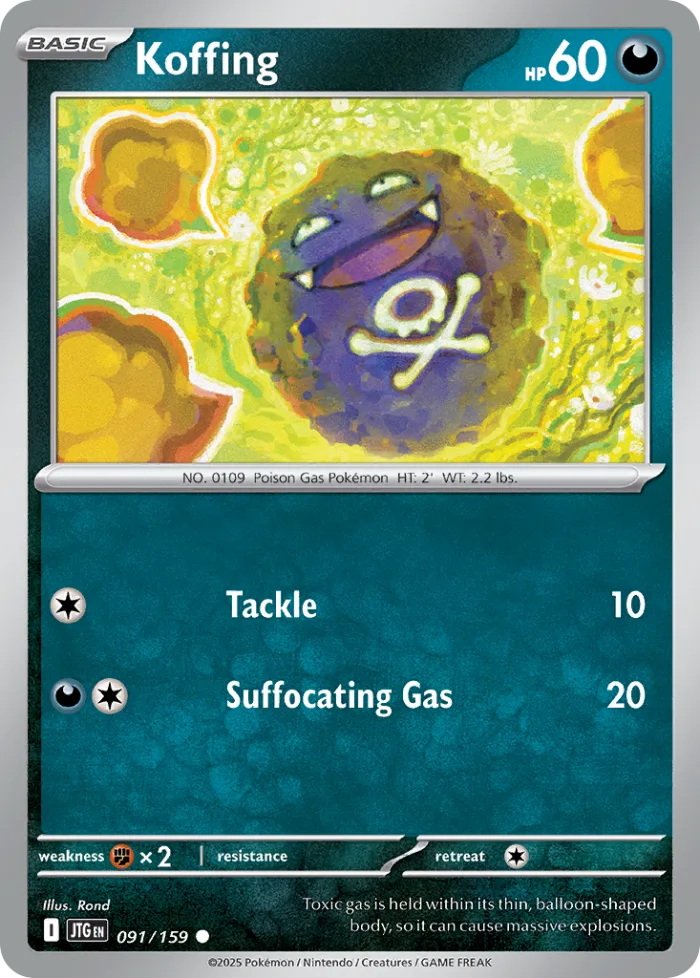 Koffing #91 Journey Together Pokemon card
