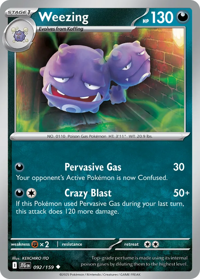 Weezing #92 Journey Together Pokemon card