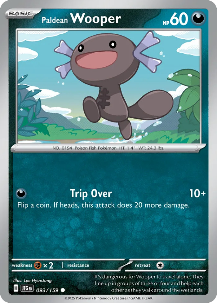 Paldean Wooper #93 Journey Together Pokemon card