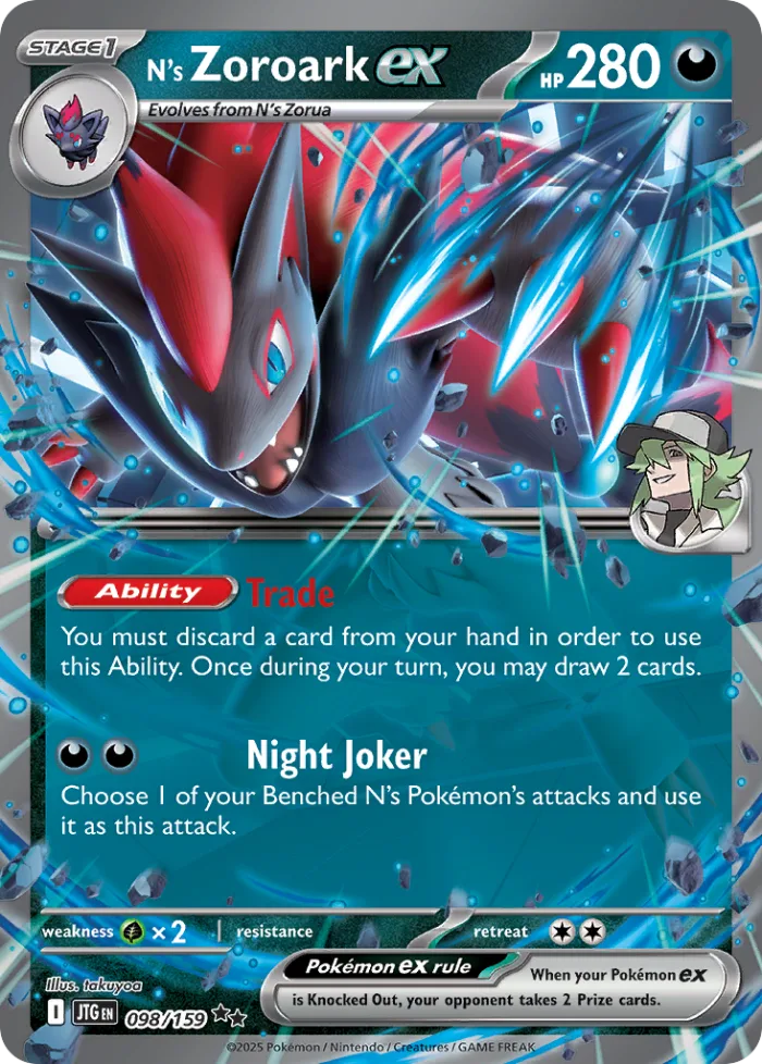 N's Zoroark ex #98 Journey Together Pokemon card