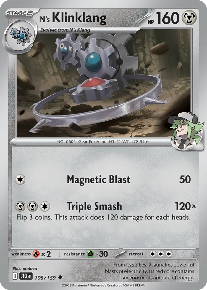 N's Klinklang #105 Journey Together Pokemon card