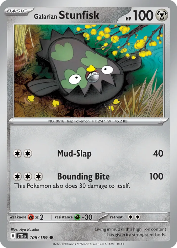 Galarian Stunfisk #106 Journey Together Pokemon card