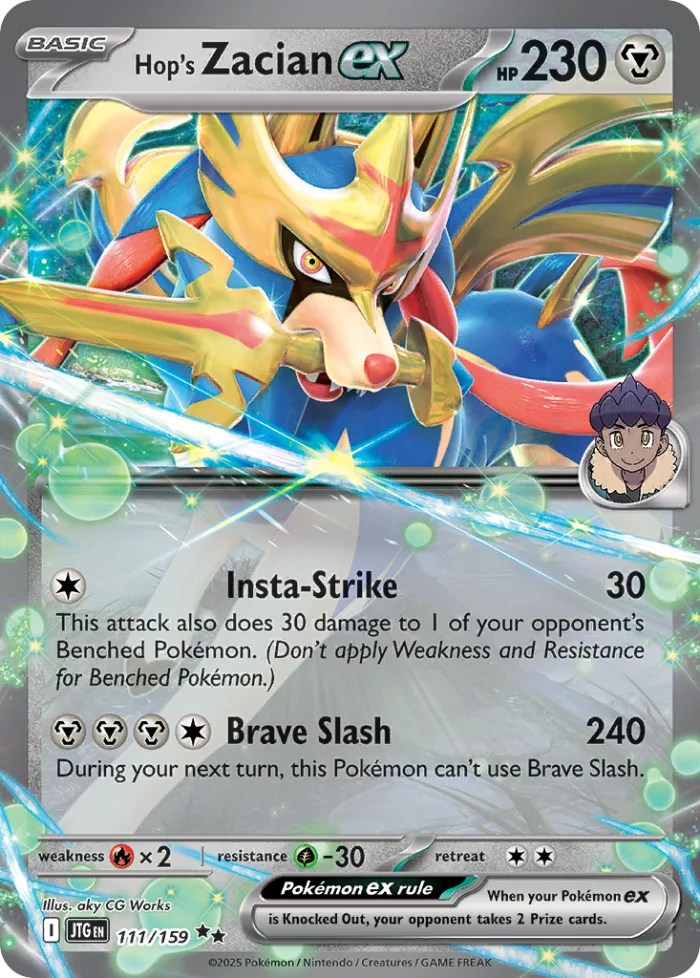 Hop's Zacian ex #111 Journey Together Pokemon card