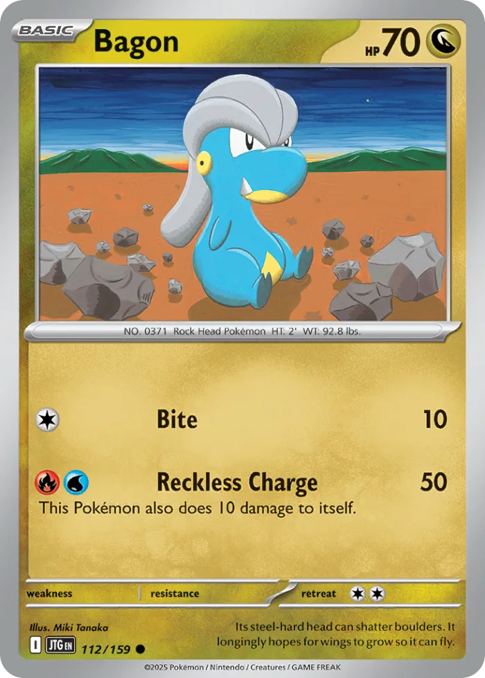 Bagon #112 Journey Together Pokemon card
