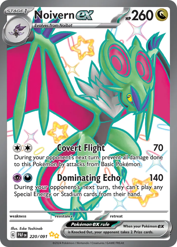 Noivern ex #220 Paldean Fates Pokemon card