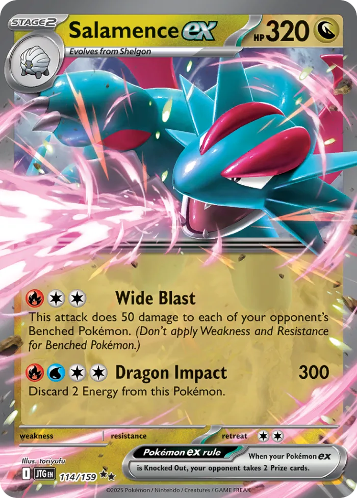 Salamence ex #114 Journey Together Pokemon card