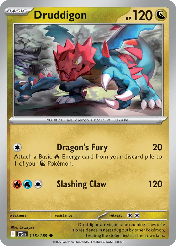 Druddigon #115 Journey Together Pokemon card
