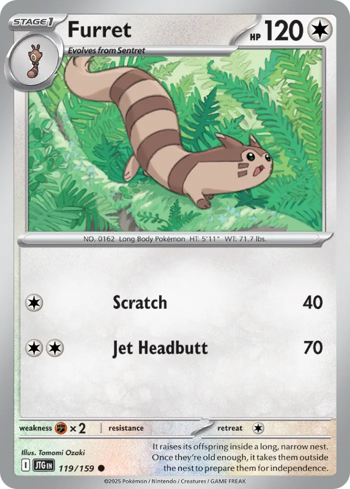 Furret #119 Journey Together Pokemon card