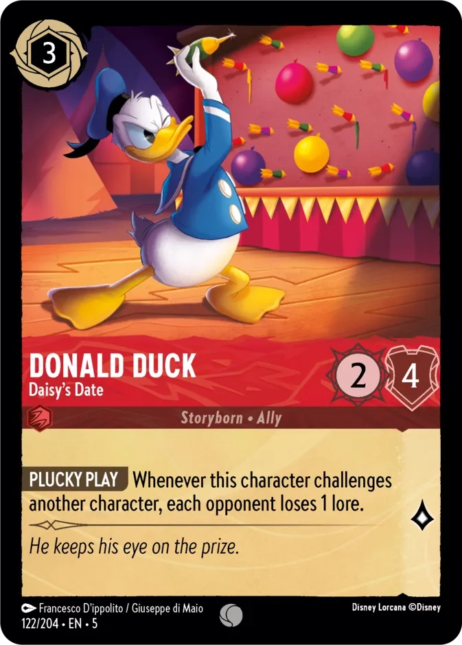 Donald Duck #122 Shimmering Skies Disney Lorcana card