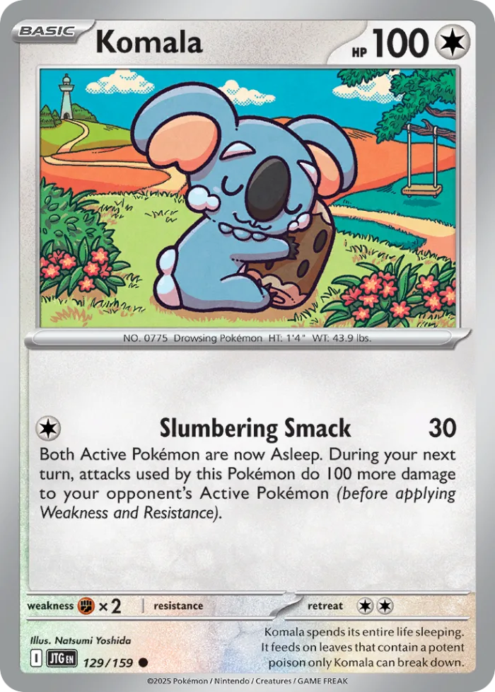 Komala #129 Journey Together Pokemon card