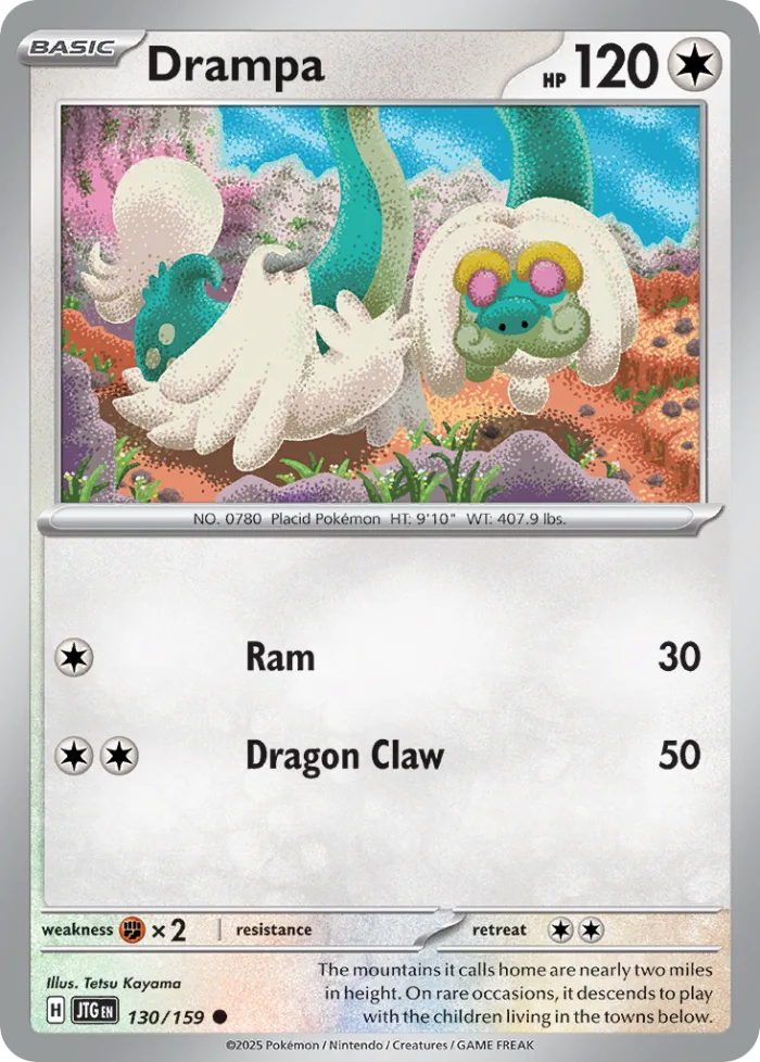 Drampa #130 Journey Together Pokemon card