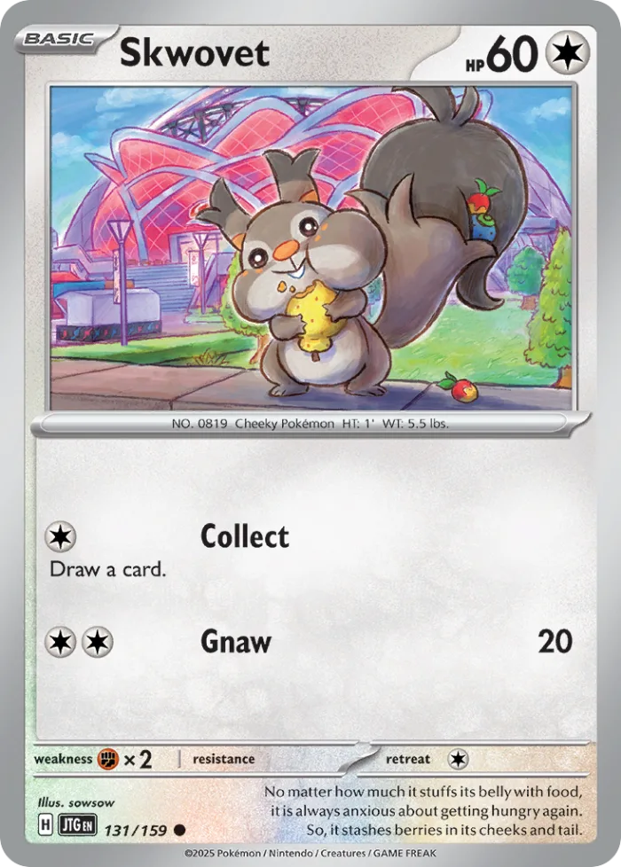 Skwovet #131 Journey Together Pokemon card