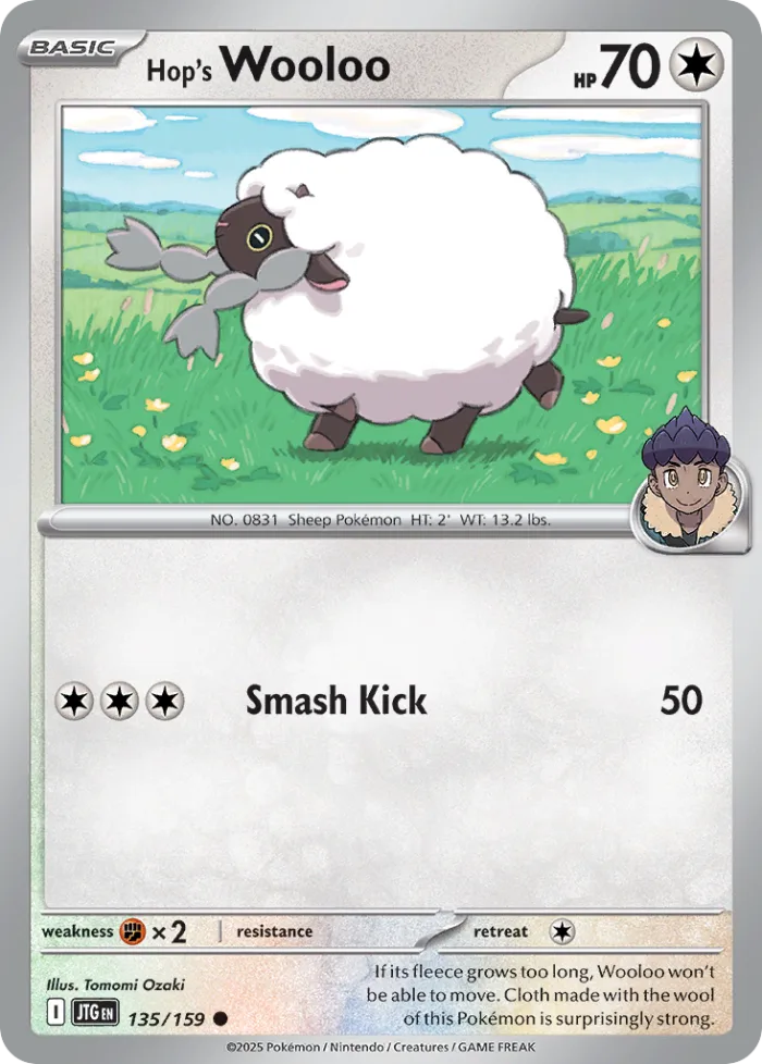 Hop's Wooloo #135 Journey Together Pokemon card