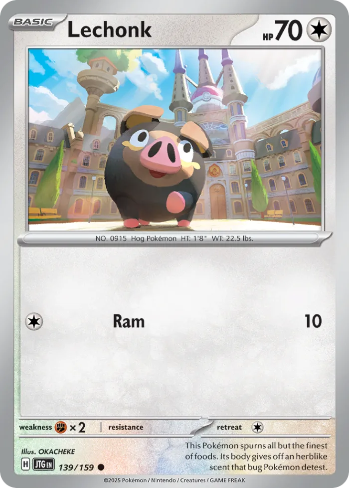 Lechonk #139 Journey Together Pokemon card