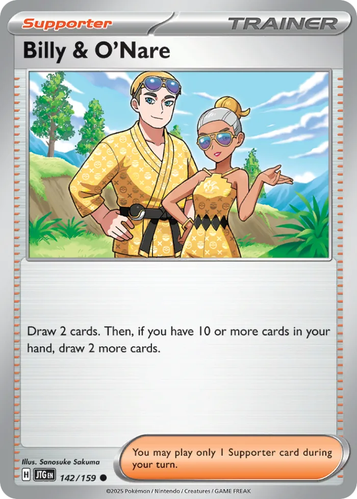 Billy & O'Nare #142 Journey Together Pokemon card
