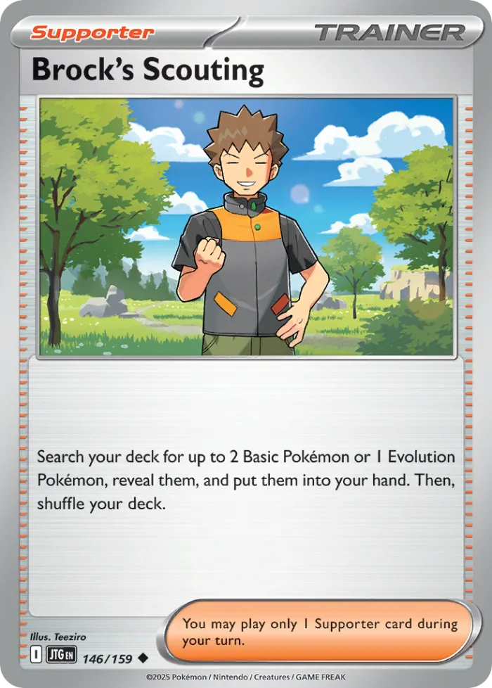 Brock's Scouting #146 Journey Together Pokemon card