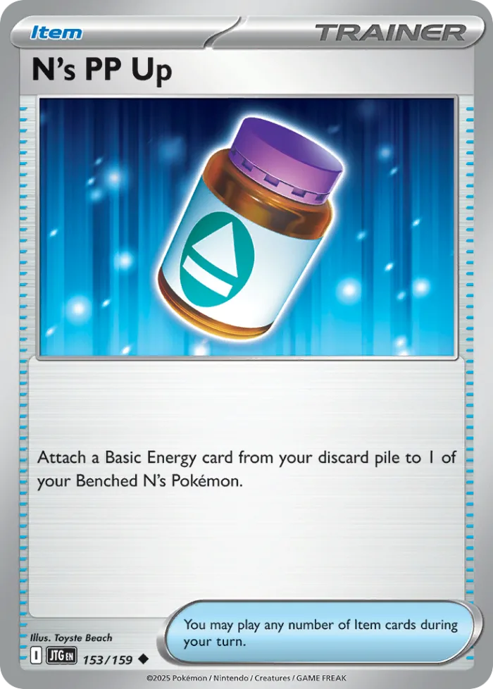 N's PP Up #153 Journey Together Pokemon card