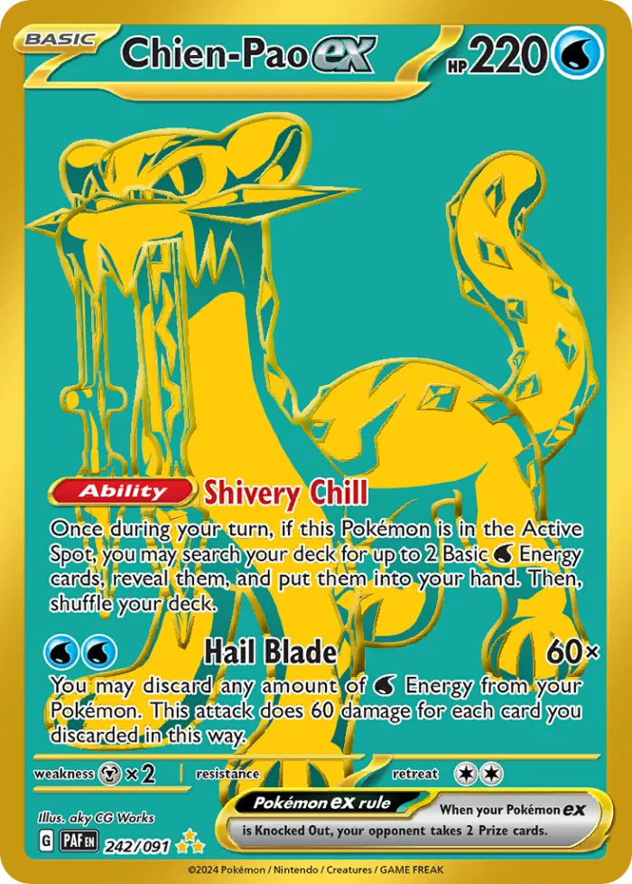 Chien-Pao ex #242 Paldean Fates Pokemon card