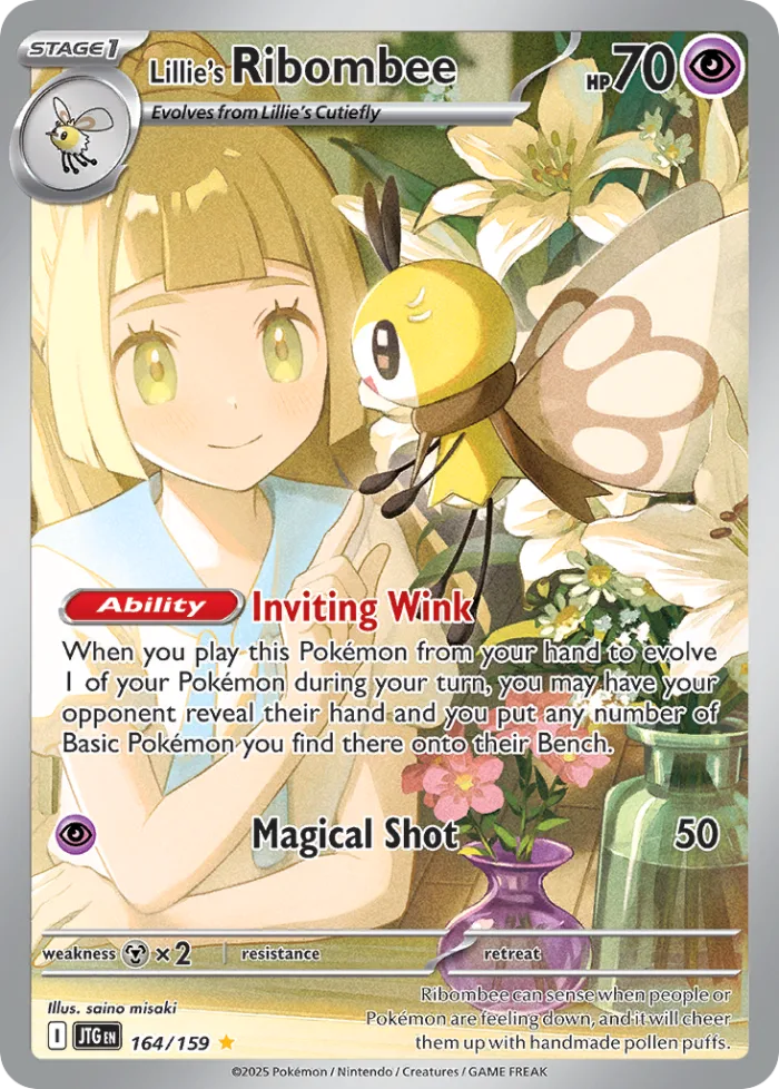 Lillie's Ribombee #164 Journey Together Pokemon card