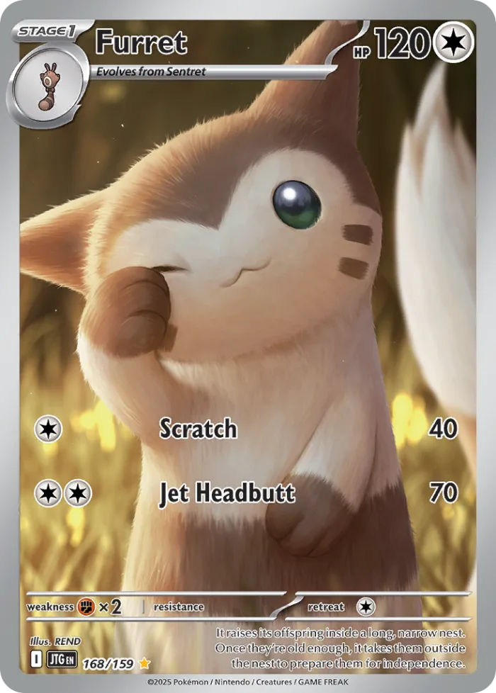 Furret #168 Journey Together Pokemon card
