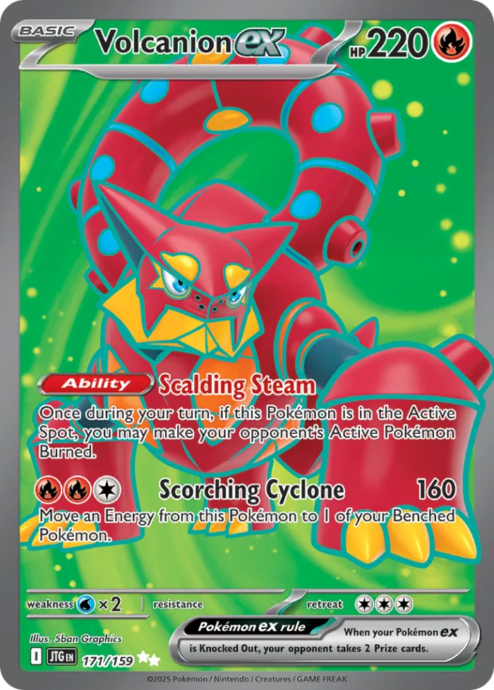 Volcanion ex #171 Journey Together Pokemon card