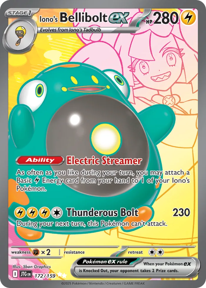 Iono's Bellibolt ex #172 Journey Together Pokemon card