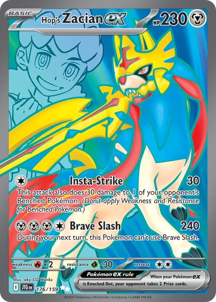 Hop's Zacian ex #176 Journey Together Pokemon card