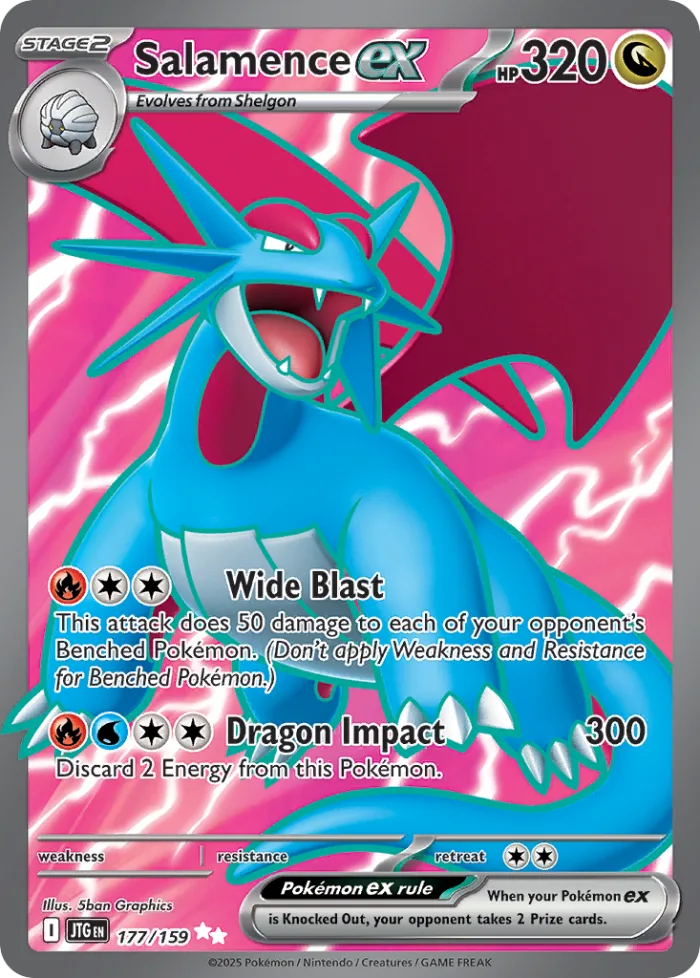 Salamence ex #177 Journey Together Pokemon card