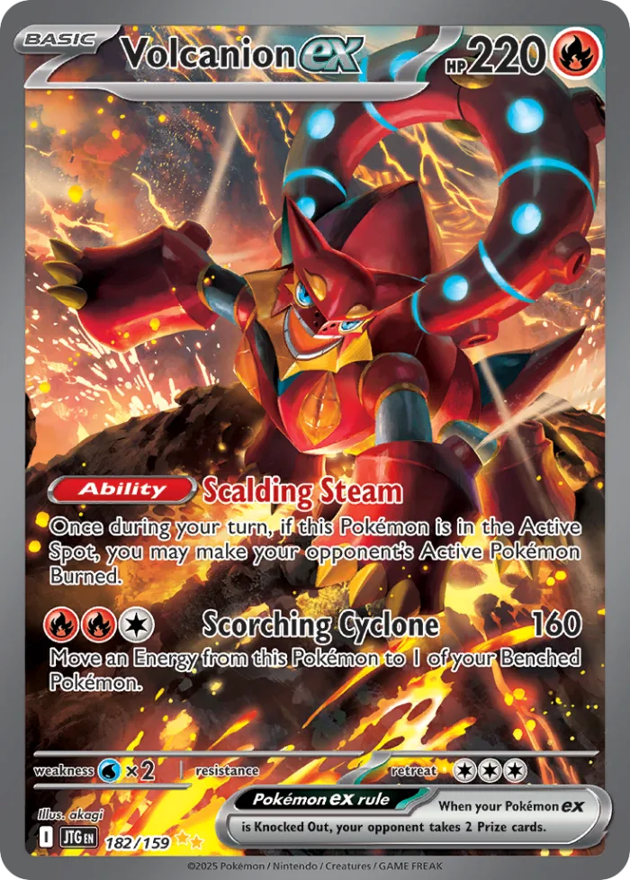 Volcanion ex #182 Journey Together Pokemon card
